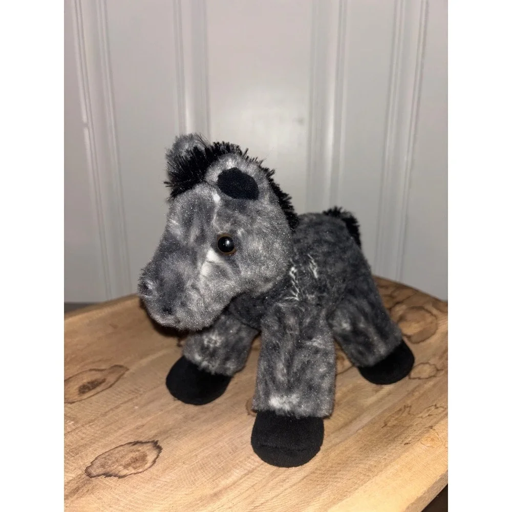 Aurora World‎ Gray Dapple Horse Plush Stuffed Animal Black Mane Tail 2021